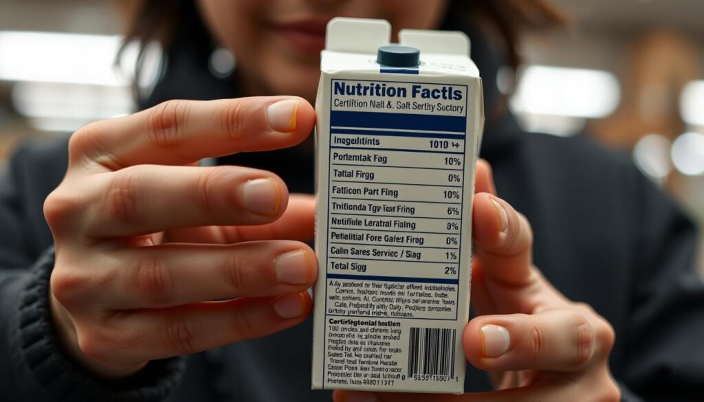 Memeriksa label produk susu fermentasi
